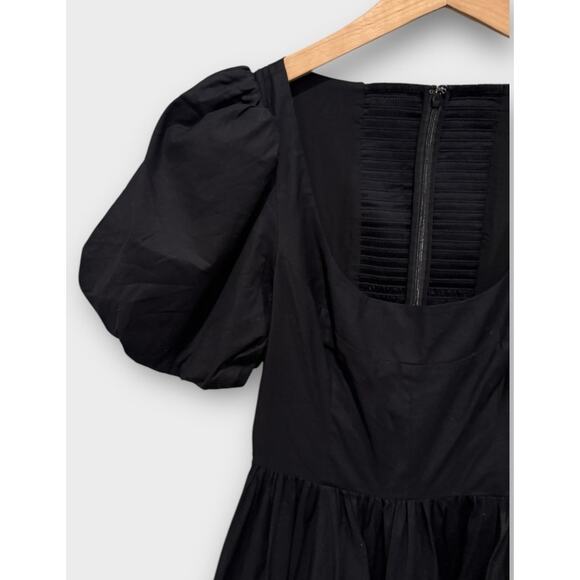 Reformation Everlyn Puff Sleeve Stretch Organic Cotton Maxi Dress Size 6 - Picture 9 of 14